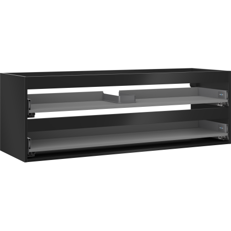 Mexen Box-A cabinet body for washbasin 140 cm, 2 drawers, black matte - 91AX0-1400-470-2-71