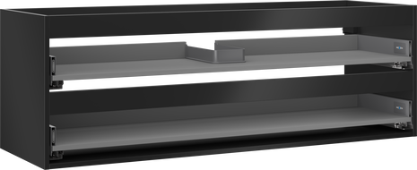 Mexen Box-A cabinet body for washbasin 140 cm, 2 drawers, black matte - 91AX0-1400-470-2-71