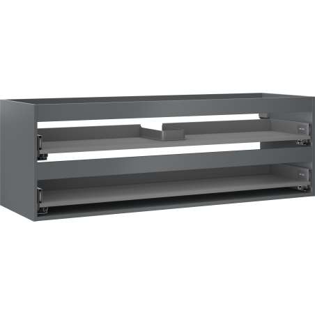 Mexen Box-A Cabinet Unit 140 cm, 2 Drawers, Matte Graphite - 91AX0-1400-470-2-66