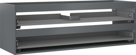 Mexen Box-A Cabinet Unit 140 cm, 2 Drawers, Matte Graphite - 91AX0-1400-470-2-66