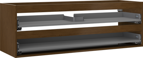 Mexen Box-A Vanity Cabinet Base 140 cm, 2 Drawers, Walnut - 91AX0-1400-470-2-86