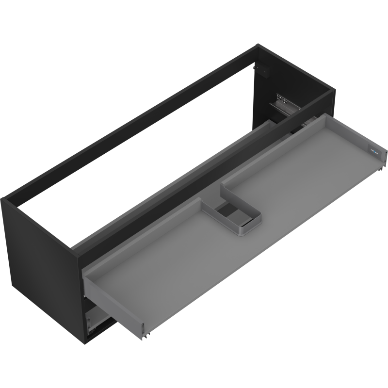 Mexen Box-A 140 cm Washbasin Cabinet Frame, 2 Drawers, Matte Black - 91AX0-1400-470-2-71