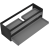 Mexen Box-A cabinet body for washbasin 140 cm, 2 drawers, black matte - 91AX0-1400-470-2-71