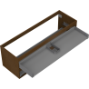 Mexen Box-A Vanity Cabinet Base 140 cm, 2 Drawers, Walnut - 91AX0-1400-470-2-86