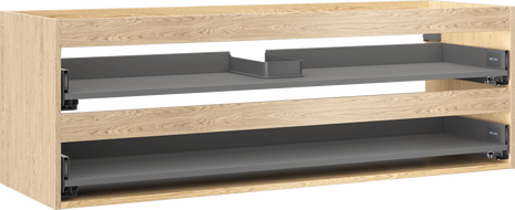 Mexen Box-A base cabinet for washbasin 140 cm, 2 drawers, oak - 91AX0-1400-470-2-81