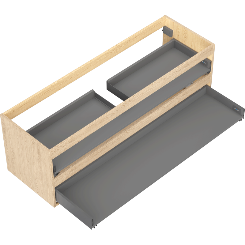 Mexen Box-A base cabinet for washbasin 140 cm, 2 drawers, oak - 91AX0-1400-470-2-81