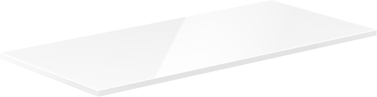 Mexen Uni countertop slab 110 cm, white gloss - 91AXX-1104-464-18-00