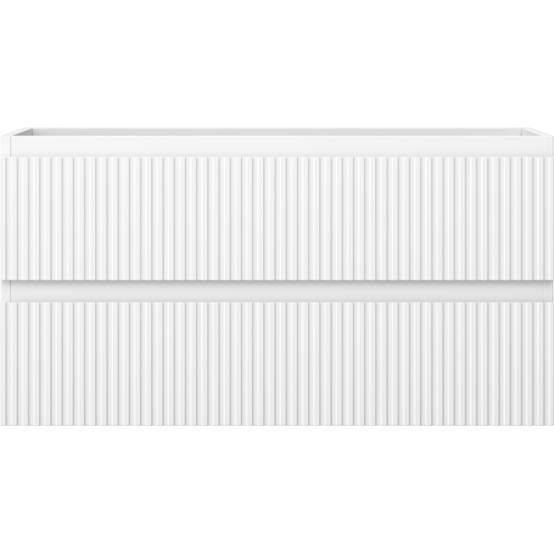 Mexen Rivel bathroom cabinet 90 cm, 2 drawers, grooved, matte white - 91A20-09047-2-BFF01