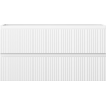 Mexen Rivel 90 cm Bathroom Cabinet, 2 Drawers, Fluted, Matte White - 91A20-09047-2-BFF01