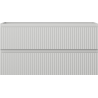 Mexen Rivel bathroom vanity cabinet 90 cm, 2 drawers, fluted, matte gray - 91A20-09047-2-BFF62