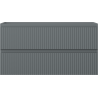 Mexen Rivel bathroom cabinet for under the sink 90 cm, 2 drawers, fluted, matte graphite - 91A20-09047-2-BFF66