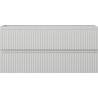 Mexen Rivel bathroom cabinet for washbasin 100 cm, 2 drawers, grooved, matte gray - 91A20-10047-2-BFF62