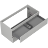 Mexen Rivel bathroom cabinet for washbasin 100 cm, 2 drawers, grooved, matte gray - 91A20-10047-2-BFF62