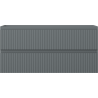 Mexen Rivel bathroom cabinet under sink 100 cm, 2 drawers, fluted, matte graphite - 91A20-10047-2-BFF66