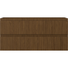 Mexen Rivel bathroom cabinet under sink 100 cm, 2 drawers, grooved, walnut - 91A20-10047-2-BFF86