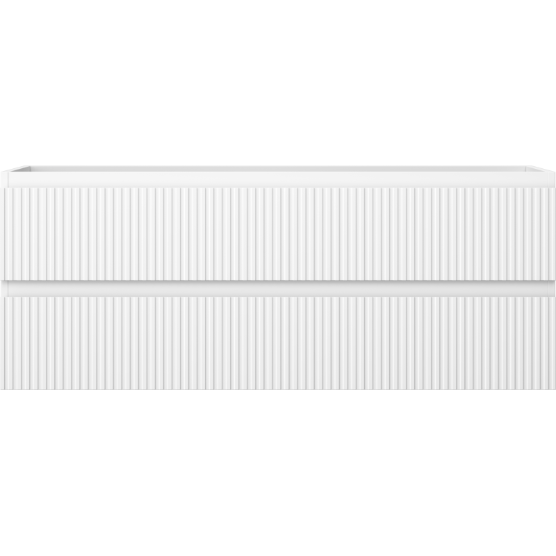 Mexen Rivel bathroom cabinet for washbasin 120 cm, 2 drawers, grooved, white matte - 91A20-12047-2-BFF01