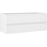 Mexen Rivel bathroom cabinet under sink 120 cm, 2 drawers, grooved, white matte - 91A20-12047-2-BFF01