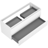 Mexen Rivel bathroom cabinet under sink 120 cm, 2 drawers, grooved, white matte - 91A20-12047-2-BFF01