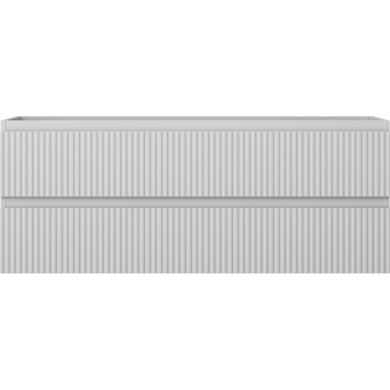 Mexen Rivel 120 cm bathroom cabinet with sink, 2 drawers, grooved, grey matte - 91A20-12047-2-BFF62