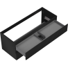 Mexen Rivel bathroom cabinet under sink 120 cm, 2 drawers, fluted, black matte - 91A20-12047-2-BFF71