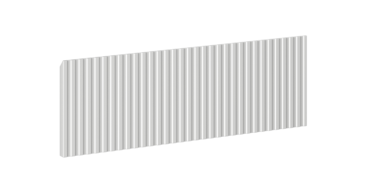Mexen Rivel front fluted for bathroom cabinet body 50 x 20 cm, grey ...