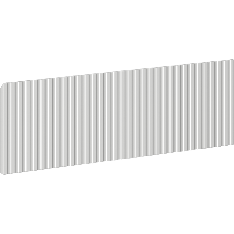 Mexen Rivel grooved front for bathroom cabinet body 60 x 20 cm, grey matte - 91A20-0600-235-1-62