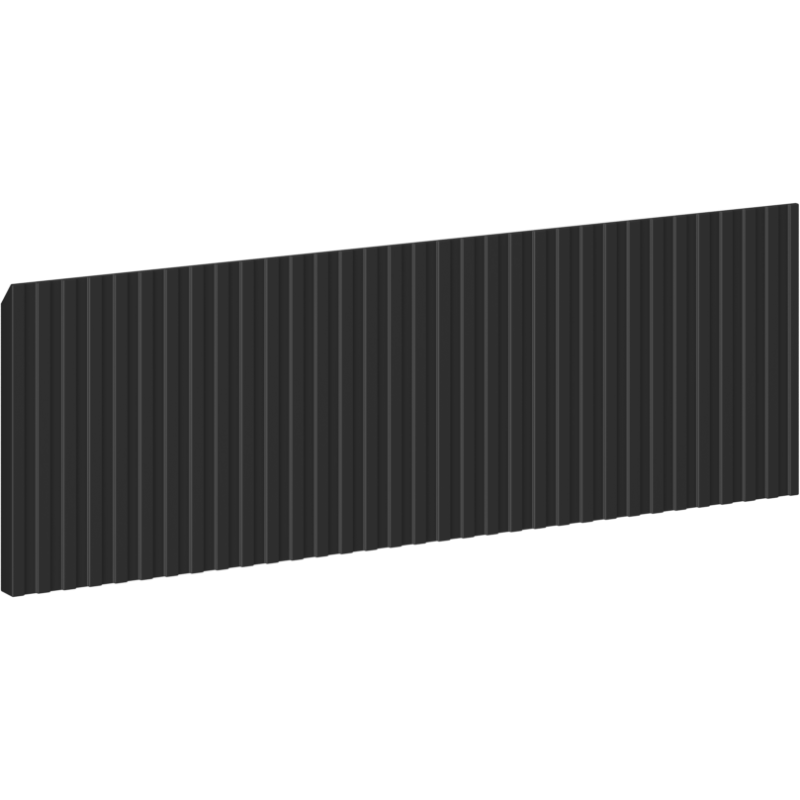 Mexen Rivel grooved front for bathroom cabinet body 70 x 20 cm, black matte - 91A20-0700-235-1-71