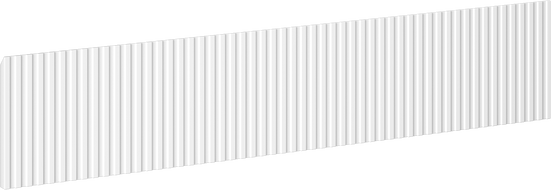 Mexen Rivel grooved front for bathroom cabinet body 100 x 20 cm, white matte - 91A20-1000-235-1-01