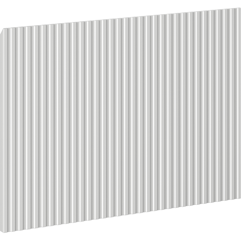 Mexen Rivel fluted front for bathroom cabinet frame 45 x 43.5 cm, matte grey - 91A20-0450-470-1-62