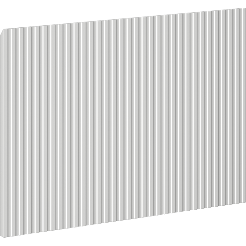 Mexen Rivel fluted front for bathroom cabinet body 60 x 43.5 cm, gray matte - 91A20-0600-470-1-62
