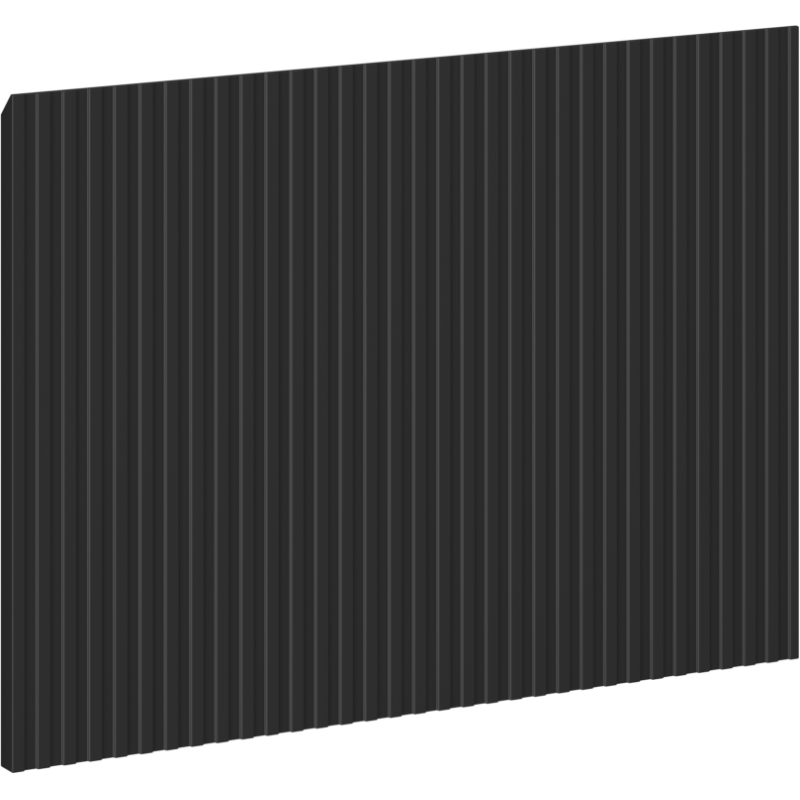 Mexen Rivel fluted front for bathroom cabinet body 45 x 43.5 cm, black matt - 91A20-0450-470-1-71