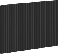 Mexen Rivel fluted front for bathroom cabinet body 45 x 43.5 cm, black matt - 91A20-0450-470-1-71