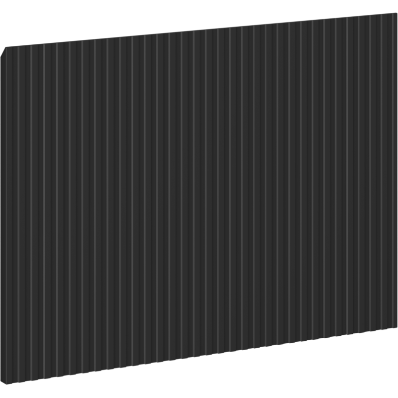 Mexen Rivel grooved front for bathroom cabinet body 50 x 43.5 cm, black matte - 91A20-0500-470-1-71