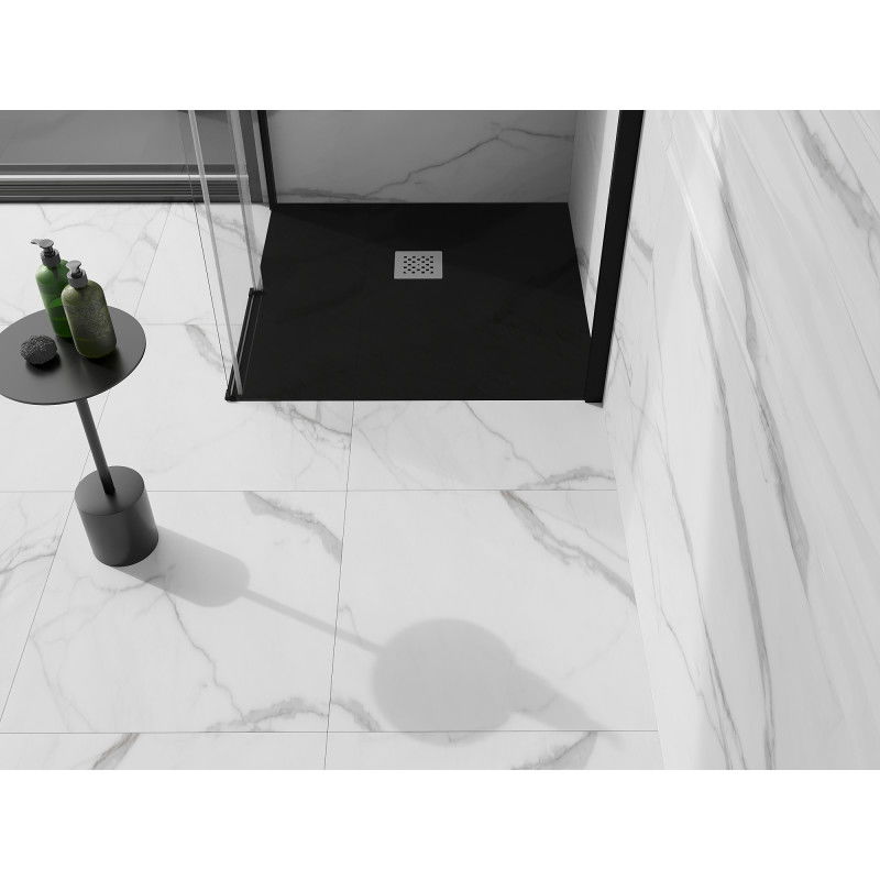 Mexen Stone+ composite shower tray square 90 x 90 cm, black - 44709090