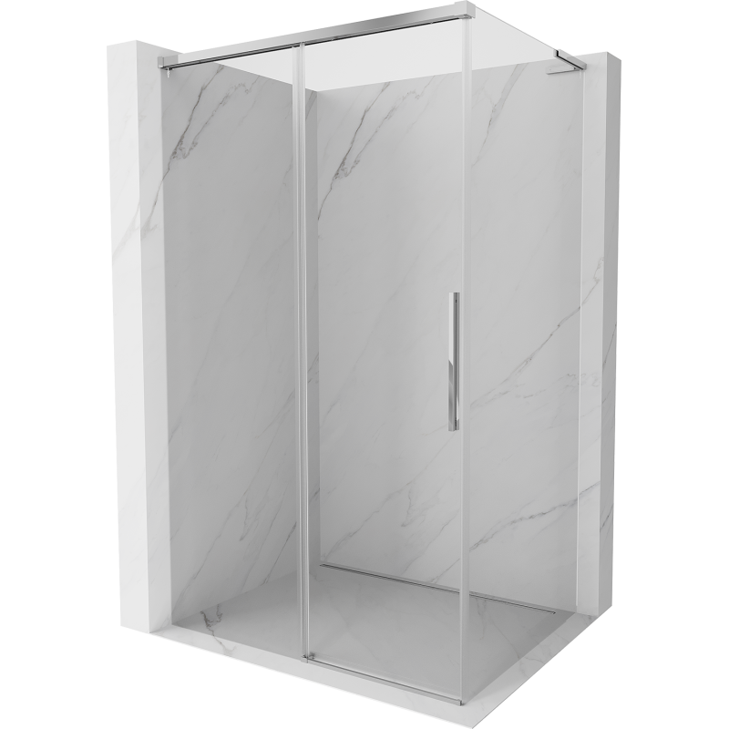 Mexen Rox L Sliding Shower Enclosure 100 x 70 cm, Transparent, Chrome - 8C2L-100-070-01-00