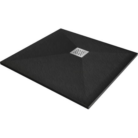 Mexen Stone+ square composite shower tray 90 x 90 cm, Black - 44709090