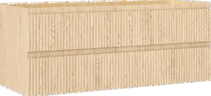Mexen Rivel bathroom cabinet under sink 120 cm, 2 drawers, grooved, oak - 91A20-12047-2-BFF81