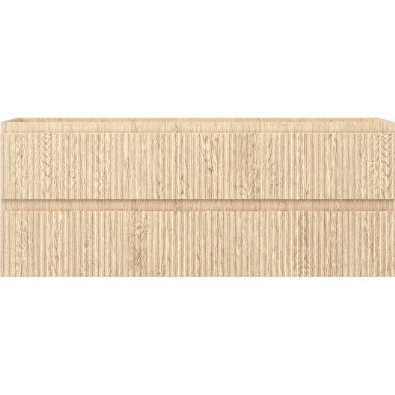 Mexen Rivel bathroom cabinet under-sink 120 cm, 2 drawers, grooved, oak - 91A20-12047-2-BFF81