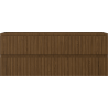 Mexen Rivel bathroom cabinet under-sink 120 cm, 2 drawers, fluted, walnut - 91A20-12047-2-BFF86