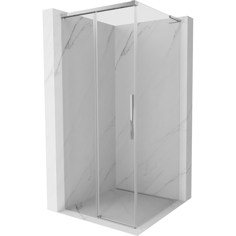 Mexen Rox L sliding shower cabin 100 x 100 cm, transparent, chrome - 8C2L-100-100-01-00