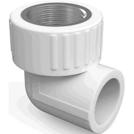 Mexen PPR 90° weldable elbow for PPR pipes 32 x 3/4 FF - W97326-3234F-00