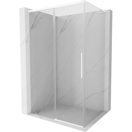 Mexen Rox L sliding shower cabin 120 x 95 cm, transparent, white - 8C2L-120-095-20-00