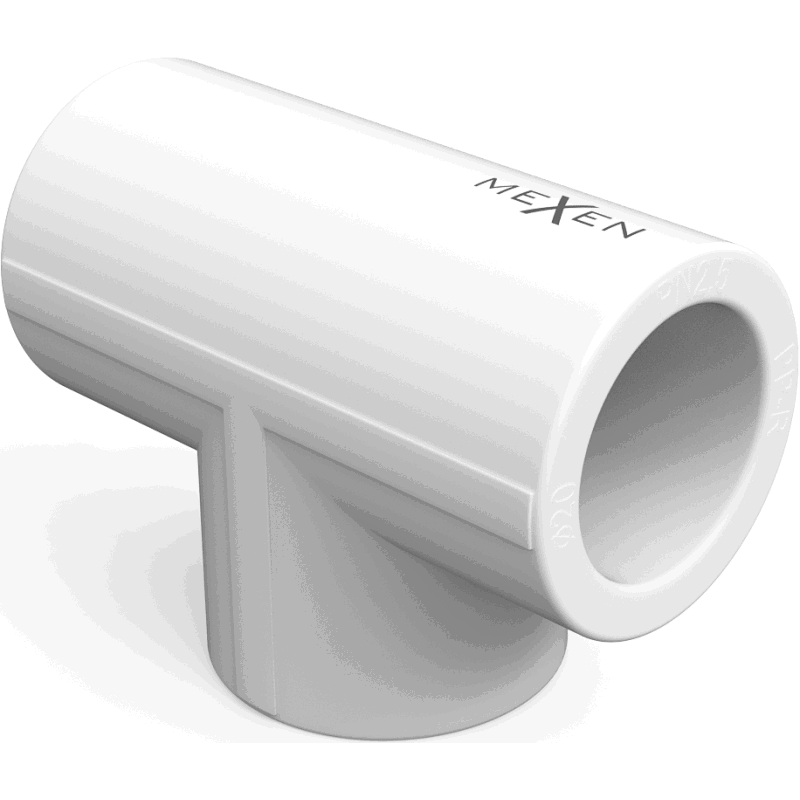Mexen PPR Welded Tee for PPR Pipes 25 x 25 x 25, PN25 - W97330-252525-00