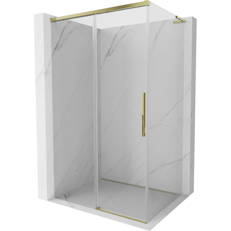 Mexen Rox L sliding shower cabin 110 x 75 cm, transparent, gold - 8C2L-110-075-50-00