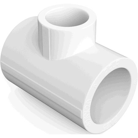 Mexen PPR welded reducing tee for PPR pipes 63 x 25 x 63, PN25 - W97331-632563-00