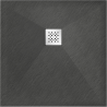 Mexen Stone+ square composite shower tray 80 x 80 cm, Anthracite - 44718080