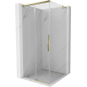 Mexen Rox L sliding shower enclosure 90 x 90 cm, transparent, gold - 8C2L-090-090-50-00