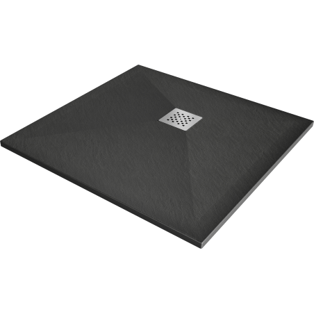 Mexen Stone+ square composite shower tray 80 x 80 cm, Anthracite - 44718080