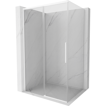 Mexen Rox sliding shower enclosure 95 x 80 cm, transparent, white - 8C2-095-080-20-00