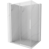 Mexen Rox Sliding Shower Enclosure 90 x 85 cm, Transparent, White - 8C2-090-085-20-00